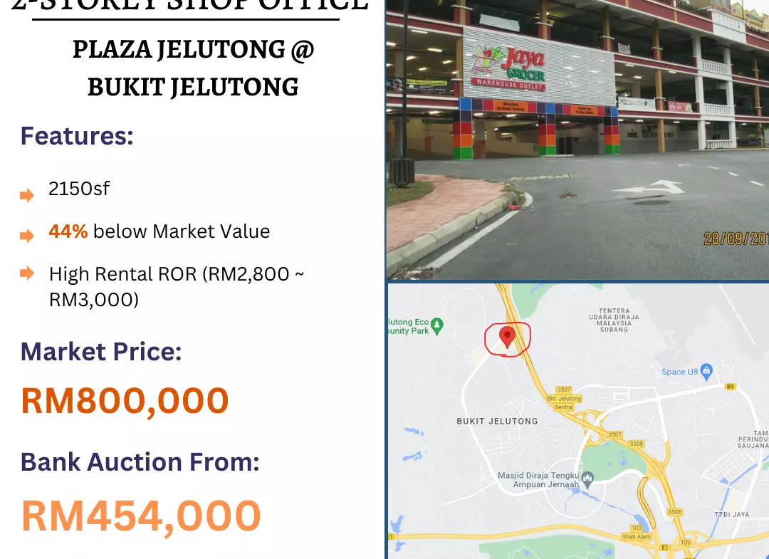 2-Storey Shop Office @ Plaza Jelutong, Bukit Jelutong, Shah Alam for Auction 1