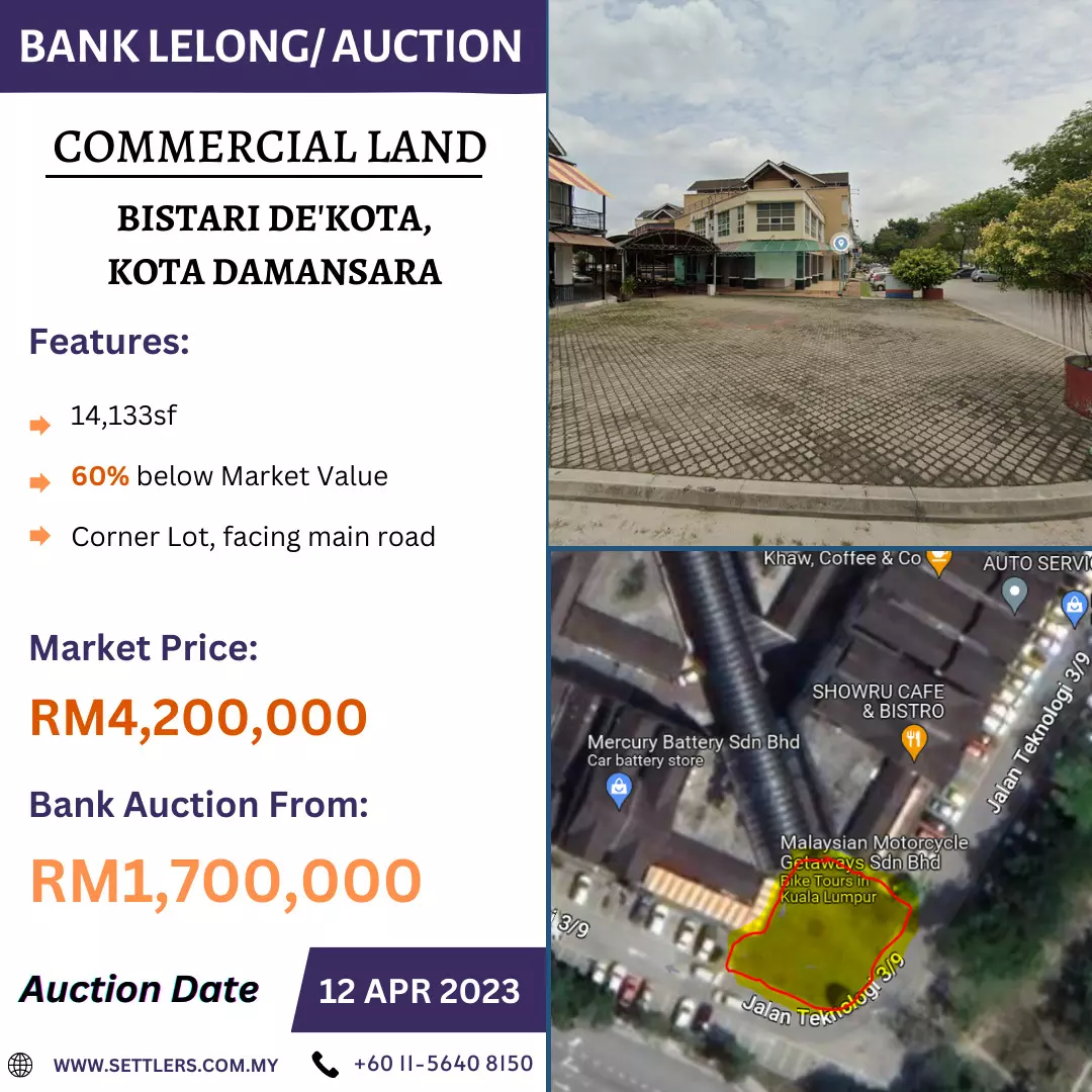 Bank Lelong Bistari De'kota, Kota Damansara, Petaling Jaya, Selangor for Auction