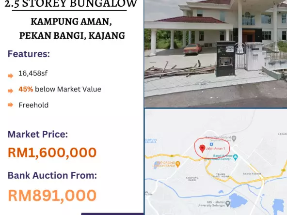 Bank Lelong Kampung Aman, Pekan Bangi, Kajang, Selangor for Auction