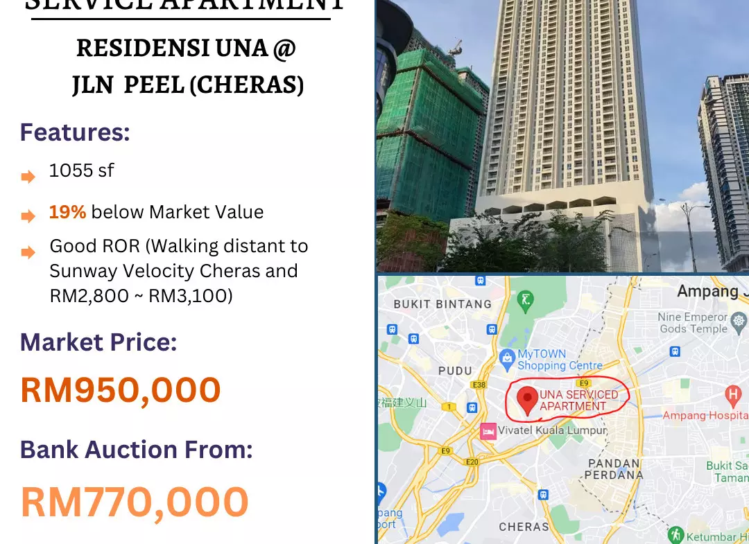 Bank Lelong Residensi UNA, Jalan Peel, Cheras, Kuala Lumpur for Auction