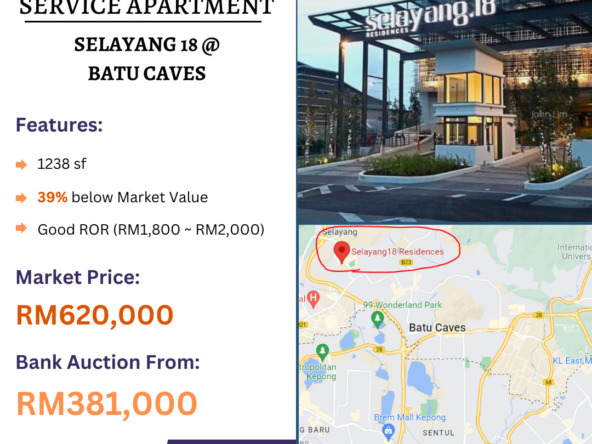 Bank Lelong Selayang 18, Batu Caves, Selangor for Auction