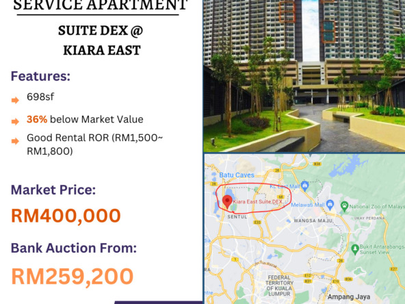 Bank Lelong Suite Dex (Kiara East), Taman Mastiara, Kuala Lumpur for Auction