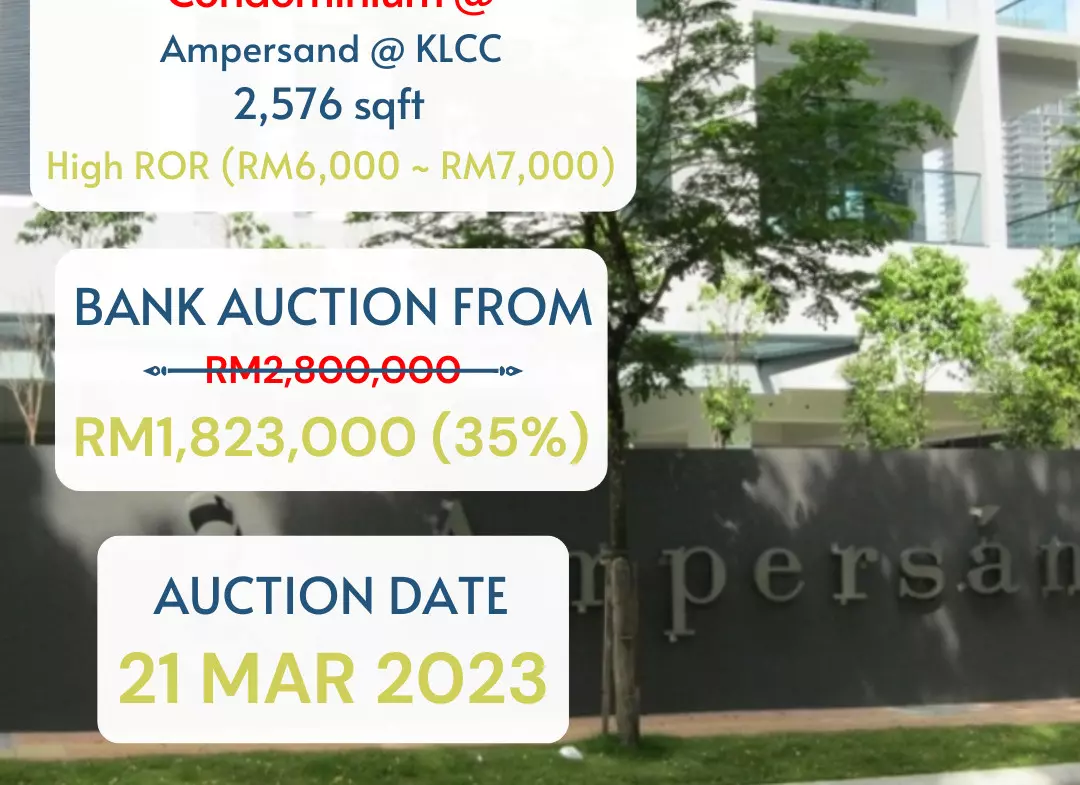 bank lelong Ampersand KLCC Kuala Lumpur for Auction