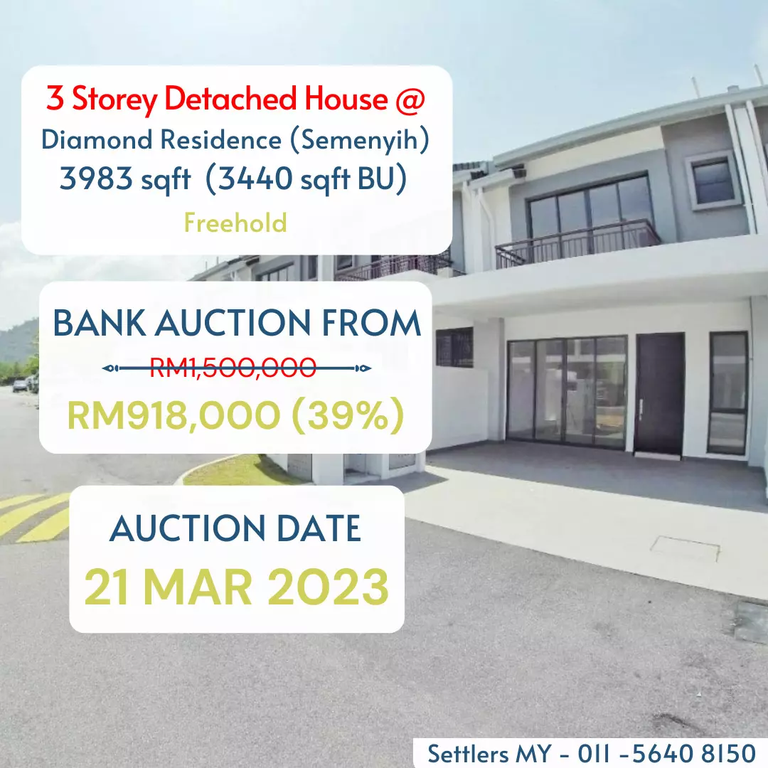 bank lelong Diamond Residence, Semenyih, Selangor for Auction