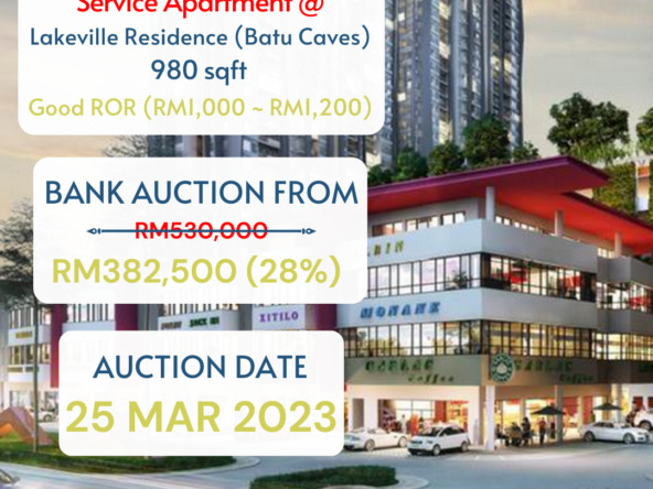 bank lelong Lakeville Residence, Batu Caves, Kuala Lumpur for auction