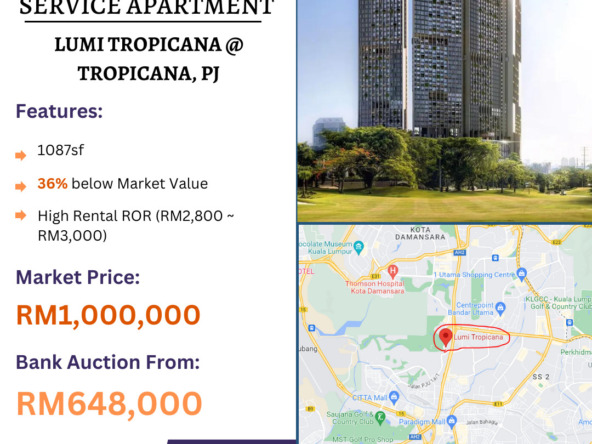 bank lelong Lumi Tropicana, Tropicana, Petaling Jaya, Selangor for Auction 1