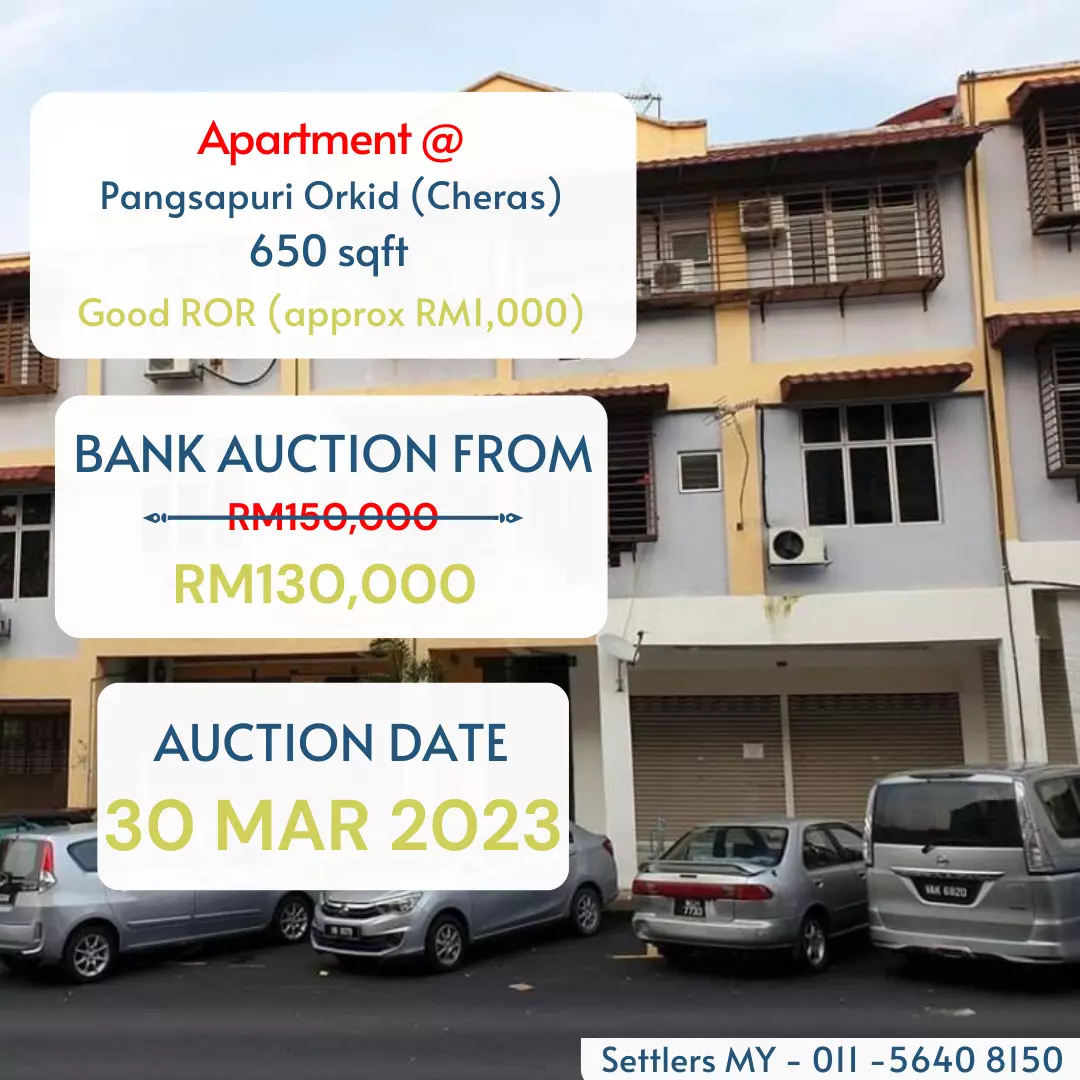 bank lelong Pangsapuri Orkid, Cheras, Kuala Lumpur for Auction