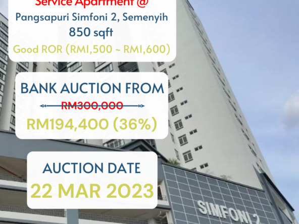 bank lelong Pangsapuri Simfoni 2, Semenyih, Selangor for Auction