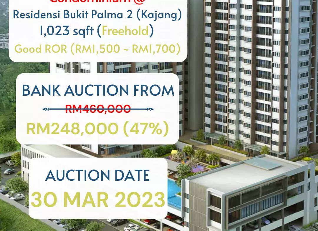 bank lelong Residensi Bukit Palma 2, Kajang, Selangor for Auction