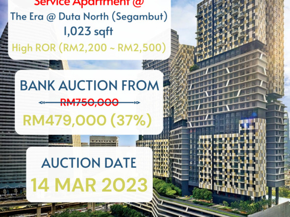 bank lelong The Era, Duta North, Segambut, Kuala Lumpur for Auction