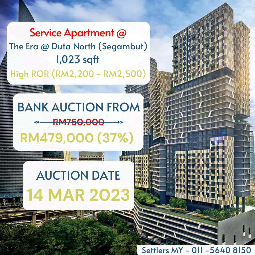 bank lelong The Era, Duta North, Segambut, Kuala Lumpur for Auction