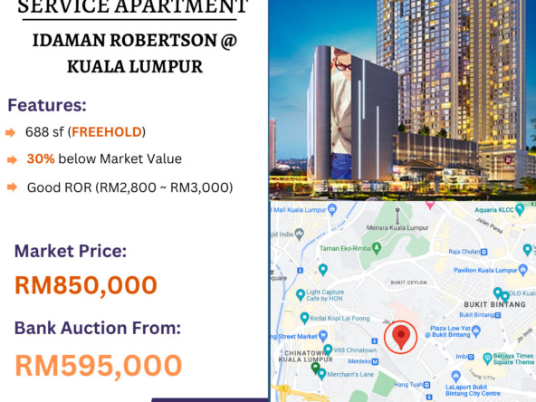 Bank Lelong Service Apartment @ Idaman Robertson, Kuala Lumpur for Auction