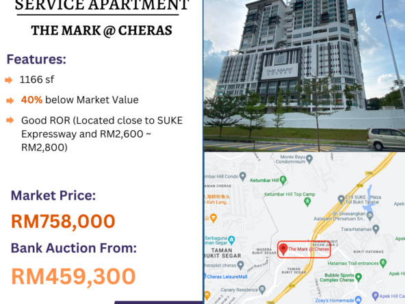 Bank Lelong Service Apartment @ The Mark, Cheras, Selangor for Auction