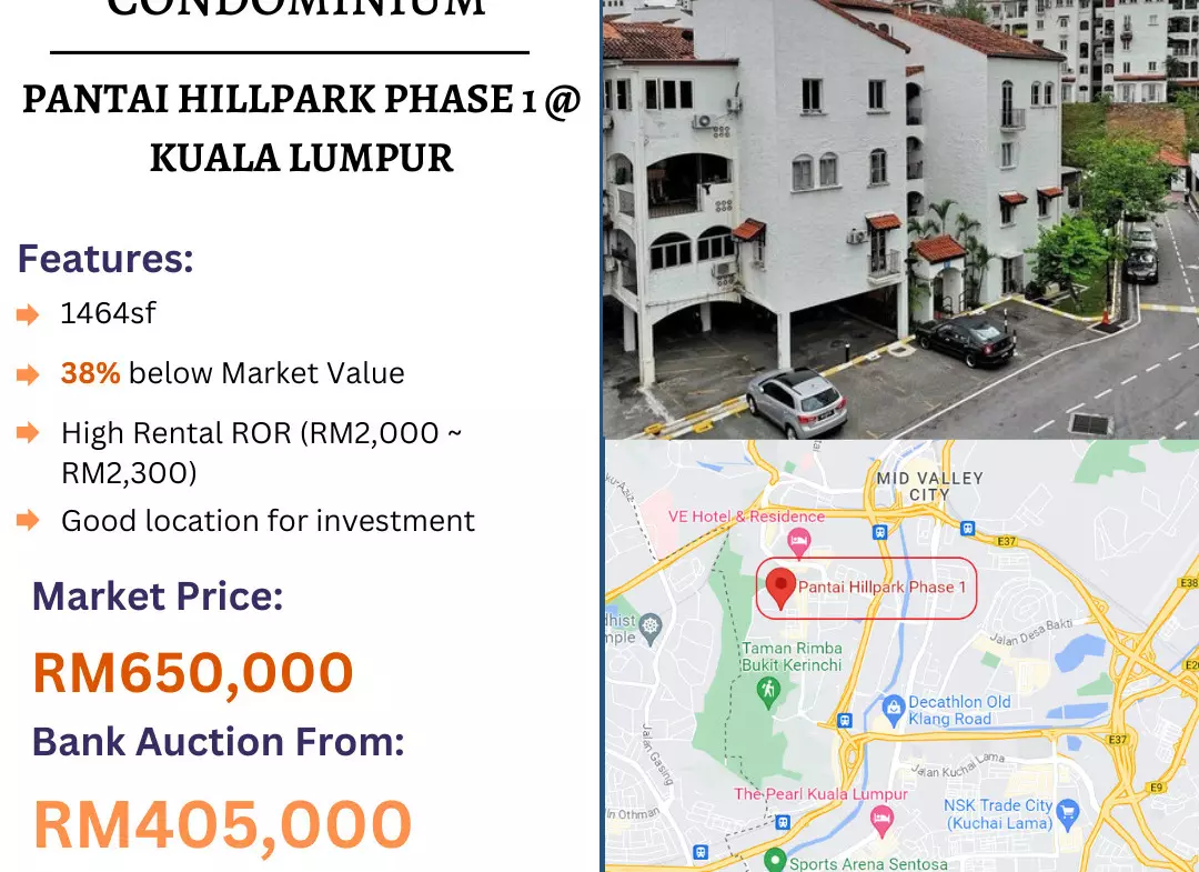 Bank Lelong Condominium @ Pantai Hillpark Phase 1, Pantai Dalam, Kuala Lumpur for Auction