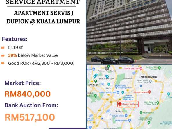 Bank Lelong Service Apartment @ Apartment Servis J Dupion, Kuala Lumpur for Auction