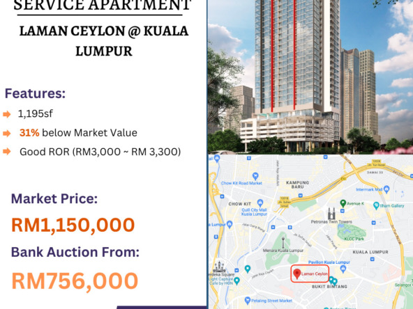 Bank Lelong Service Apartment @ Laman Ceylon, Kuala Lumpur for Auction 3