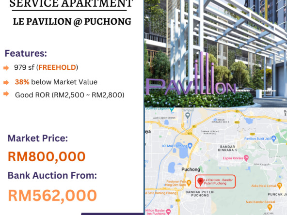 Bank Lelong Service Apartment @ Le Pavilion, Puchong, Selangor for Auction 2