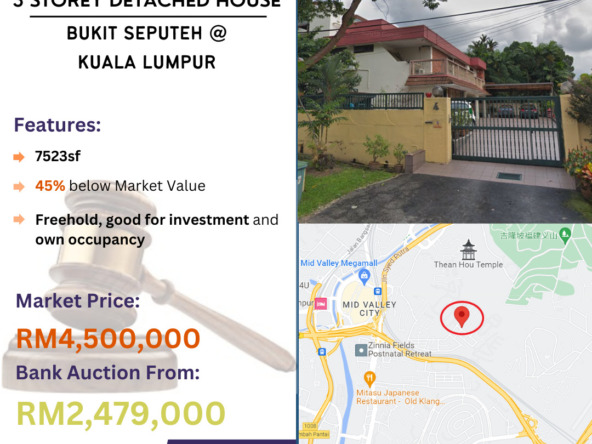Bank Lelong 3 Storey Detached House @ Bukit Seputeh @ Kuala Lumpur