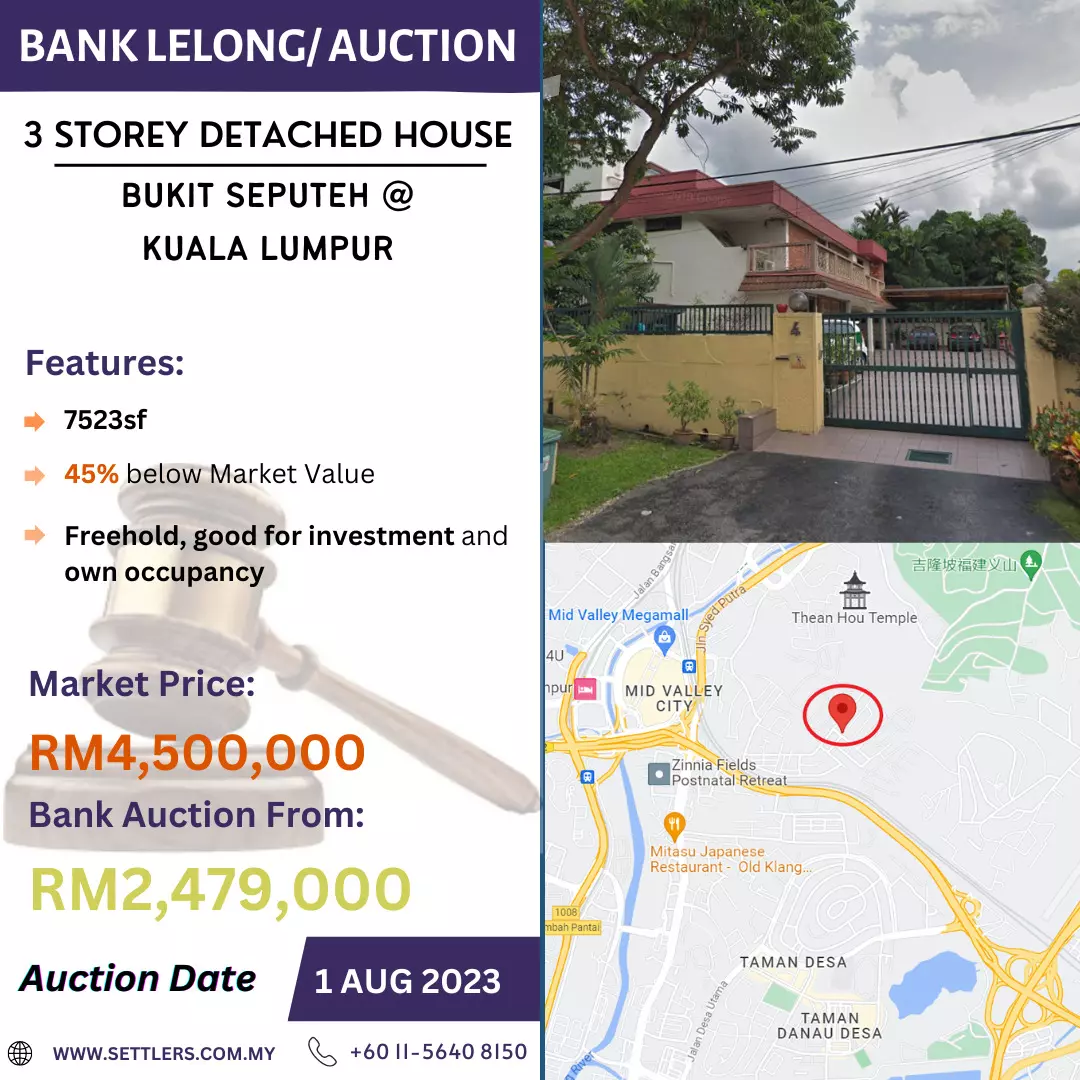 Bank Lelong 3 Storey Detached House @ Bukit Seputeh @ Kuala Lumpur