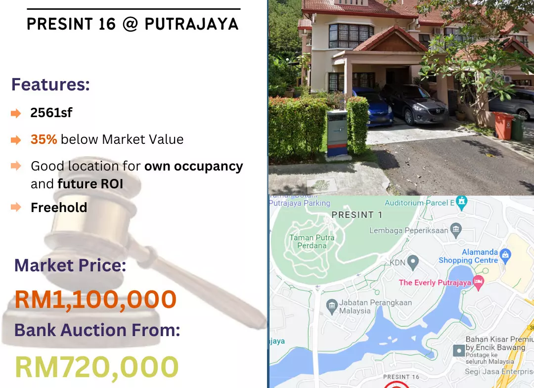Bank Lelong Presint 16 @ Putrajaya for Auction