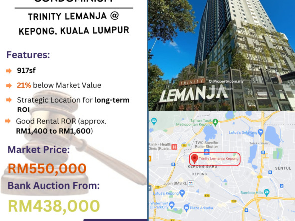 Bank Lelong Condominium @ Trinity Lemanja, Kepong, Kuala Lumpur for Auction