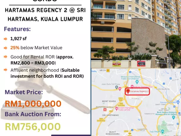 Bank Lelong Condominium @ Hartamas Regency 2, Sri Hartamas, Kuala Lumpur for Auction