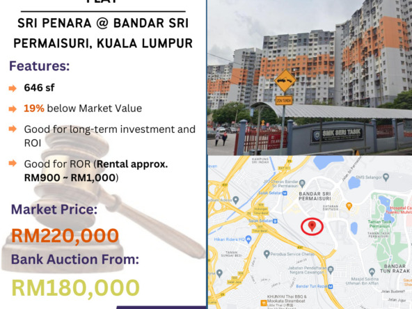 Bank Lelong Flat @ Sri Penara, Bandar Sri Permaisuri, Kuala Lumpur for Auction