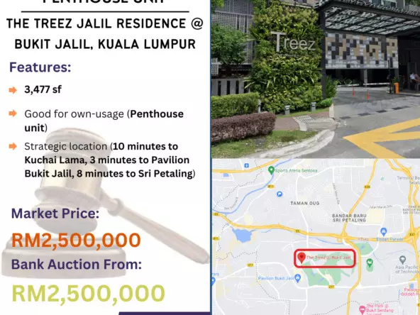 Bank Lelong Penthouse Unit @ The Treez Jalil Residence, Bukit Jalil, Kuala Lumpur for Auction