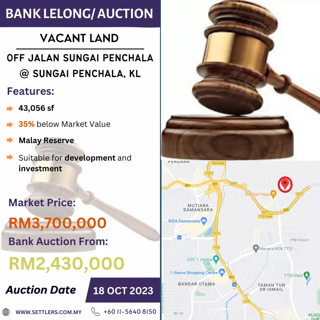 Bank Lelong Vacant Land @ Off Jalan Sungai Penchala, Sungai Penchala, Kuala Lumpur for Auction