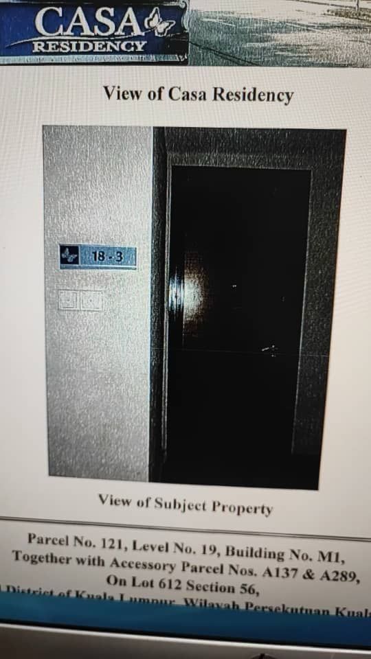 Bank Lelong Casa Residency @ Pudu, Bukit Bintang, Kuala Lumpur for Auction 2