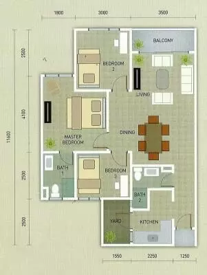 Rumah Lelong Residensi Pandanmas 2 (Floor Plan) @ Kampung Pandan, Cheras, Kuala Lumpur for Auction