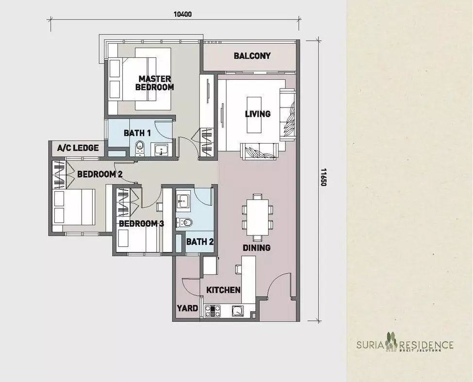 Rumah Lelong Suria Residence (Floor Plan) @ Bukit Jelutong, Shah Alam, Selangor for Auction