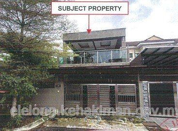 Rumah Lelong 2 Storey End Lot House (No. 12) @ Taman Reko Mutiara, Kajang, Selangor for Auction